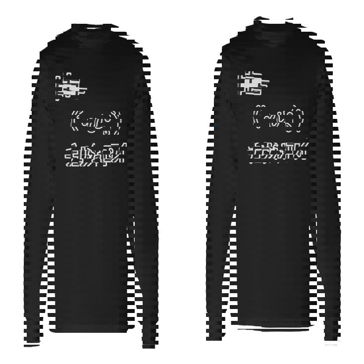 ´・W・`『チュウシャコワイ』 注射怖い 顔文字【変なtシャツ屋さん】面白 ポップ デザイン 長袖Tシャツ